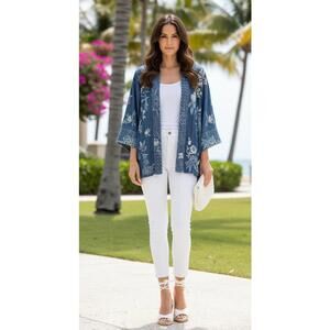 Johnny Was Workshop Jacqueline Kimono ✨ Dreamy Denim Look Boho